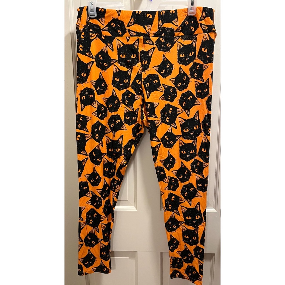 LuLaRoe Black Cat Halloween TC2 Leggings NWT